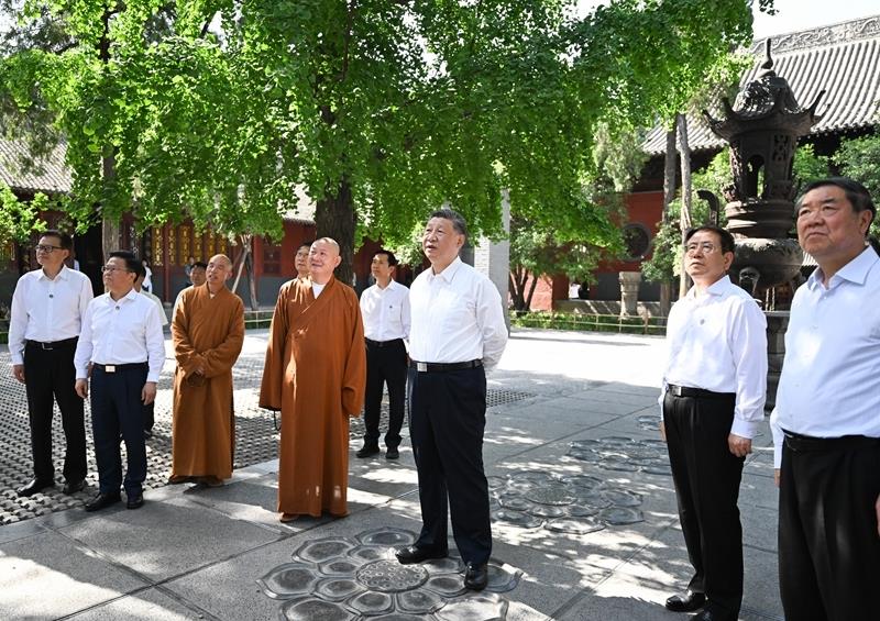 △2025年5月19日，習(xí)近平總書記在河南洛陽白馬寺考察。