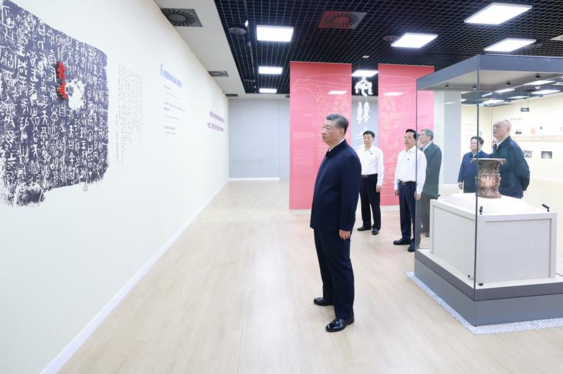 △2024年9月10日，習(xí)近平總書記來到陜西寶雞市參觀寶雞青銅器博物院。