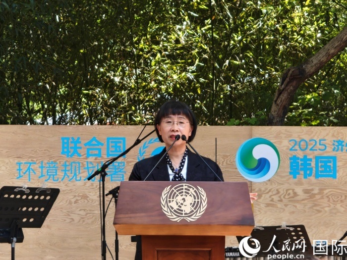 周國梅致辭。人民網(wǎng)記者 李明攝